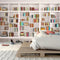 FENDROM White Bookshelf Bookcase Tapestry Home Office Video Conference Study Room Tapestries Wall