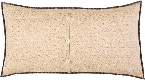 VHC Brands Kettle Grove King Sham, 21x37, Primitive Country Patchwork Design in Black and Creme