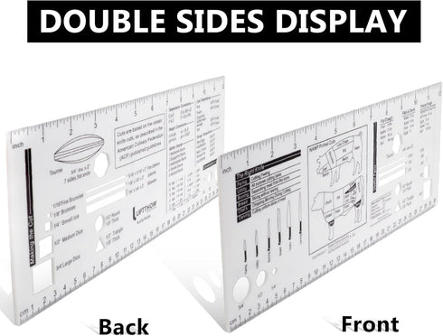 Culinary Ruler Acrylic Cutting Reference Template, Cooking Measurement Tool for Food with Weight Temperature Chart