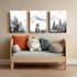kilamino 12"x16"x3 Neutral Woodland Wild Animal Wall Art, Cute Bear Fox Nursery Wall Decor, Adventure Boy Poster