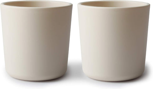 mushie Dinnerware Cups for Kids, Made in Denmark, Set of 2, Ivory