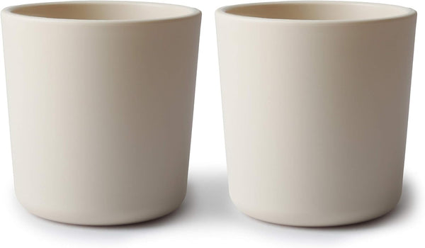 mushie Dinnerware Cups for Kids, Made in Denmark, Set of 2, Ivory