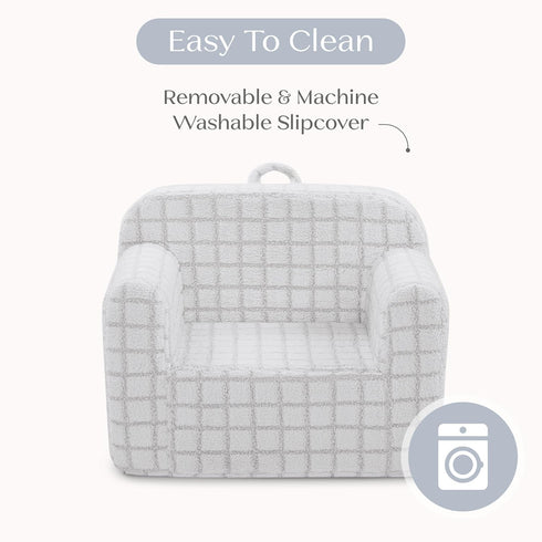 Cozee Delta Children Checkered Chair, Grey