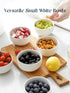 DOWAN 10 OZ Ice Cream Bowls Set of 6, 4.25" Ceramic Dessert Bowls for Side Dishes, Oatmeal, Fruit