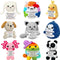 AicooFest 9pcs Positive Crochet Animals Emotional Support Plushies with Messages Positive Cat Bunny