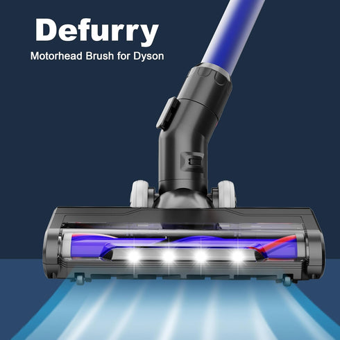 Upgraded Motorhead Vacuum Brush with Headlights for Dyson V7 V8 V10 V11, Motorized Head Replacement