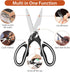 Kitchen Scissors,Heavy duty Food scissors,Multipurpose Stainless Steel Food Scissors for Poultry,Fish, Meat, Vegetables Herbs, Bones, Dishwasher Safe,2-Pack Kitchen Shears by AlifafaZ