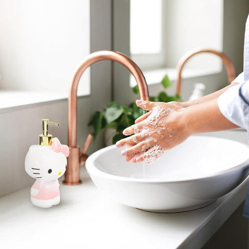 Hello Kitty Pink Resin Soap Dispenser - Stylish Pump for Lotion & Hand Sanitizer
