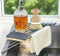 Corner Sink Caddy Kitchen Sink Organizer, Silicone Wrapped Triangle Roll Up Dish