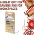 Monkey Business Ginger The Cat Tail Hook for Computer Screen, Decorative Desk Headphone Hanger for Accessories (White)