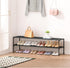 2 Closet, 18-21 48.5"x12.1"x17.8" HITHIM Tier Long Shoe Rack for Screw Fastened Plastic Connector Shoe Storage