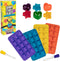Star & Heart Silicone Gummy Candy Molds, 4 Pack Set - XL Nonstick Trays with 2 Droppers for Chocolate, Ice Cubes,
