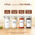 4 oz 6 Pack ComSaf Glass Spice Jars with Airtight Clamp Lids, Small Swing Top Glass Containers for Herb Storage, Pantry