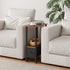 1 1 VIMBER Narrow Side Table for Small Spaces, Skinny End Table with Charging Station, Sofa Beside Table with Drawer