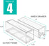 Sorbus Small Clear Stackable Storage Drawers - Plastic Storage Drawers with Handles for Craft, Clothes, Makeup, Bathroom