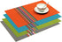 SHACOS Placemats Set of 4 Colorful Woven Vinyl Place Mats for Dining Table, Reversible