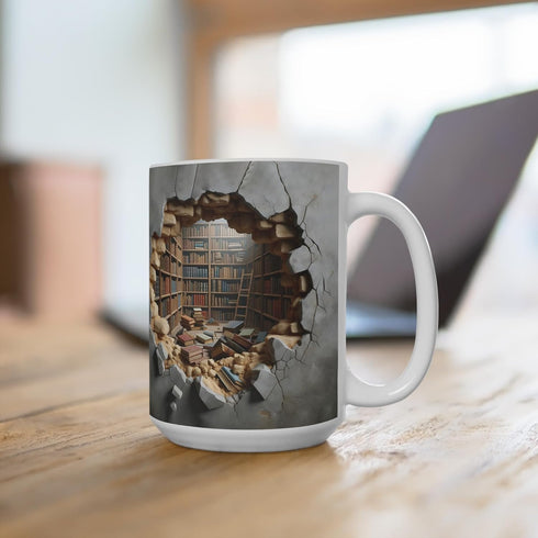 15Oz Library Bookshelf Mug Bookish Gifts Book Lovers Gift Books Lovers Women Bookshelf Cup - Library Coffee Mug Book