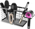 Hair Tool Organizer - 3 in 1 Metal Bathroom Holder for Hair Dryer, Flat Iron, Curling Iron Storage (Black)
