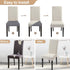 SearchI Jacquard Dining Room Chair Covers, Set of 6, Washable Parsons Chair Slipcover, Beige Floral