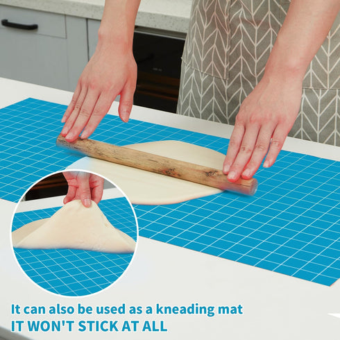 Silicone Baking Mat Roll 16IN x 5FT, Non-Slip Pastry Mat, Reusable Air Fryer Liner, Oven Liners, Counter Mat