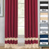 Collections Etc Darcy Two-Tone Rod Pocket Window Curtain Panel, Black, 52"X84"