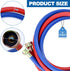 Rubber Washing Machine Hoses 6FT,Universal Washing Machine Hose Burst Proof Water Supply Lines for Hot and Cold Water Washer Hoses (2 Packs) with 3/4" Connection Water Supply Lines-by MIFLUS