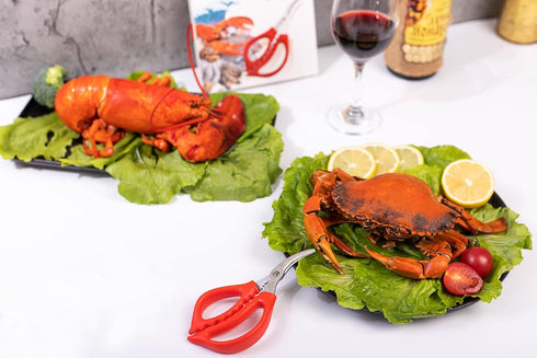 Criativo live 6 pieces Professional and durable Seafood scissors crab cracker stainless steel seafood scissors