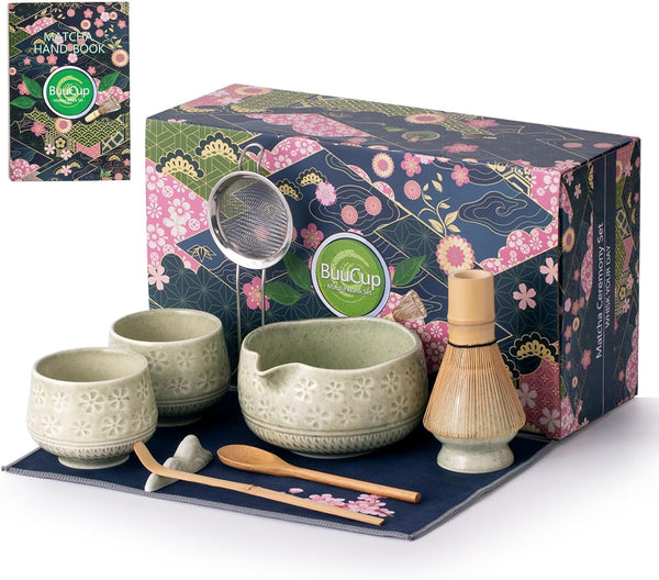 Buucup Matcha Whisk Set, 10 Pcs Matcha Set Includes Matcha Bowl, 2