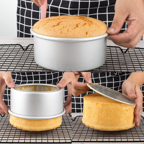 10 Inch Round Cheesecake Pan, Aluminum Round Cake Pan with Removable Bottom, Anodized Aluminum Baking Pan