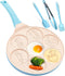Dinosaur 7-Cup Egg Pan, Nonstick Pancake Pan for Kids, Cars Trucks Egg Cooker Mold for Breakfast Sandwiches