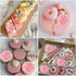 Large Rose Mold Silicone, Flower and Leaves Fondant Cake Molds for Decoration