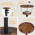 Kificet 2 Small Side Table, Tier Drink Table, Height Adjustable Round End Table, Pedestal Side Table for Small Spaces