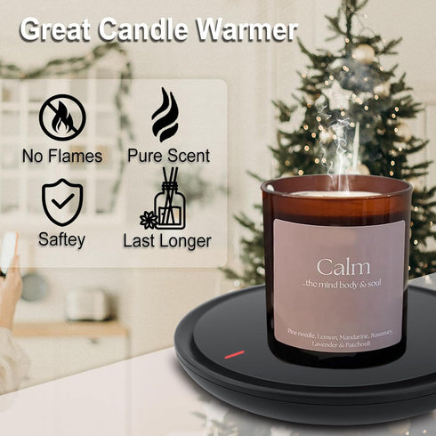 Desk Candle & Coffee Warmer with Auto Shut Off Feature