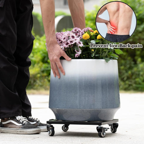 12Inch 200lb Heavy Duty Plant Caddy with Wheels - Weight Capacity - Steel Rolling Plant Stand for Indoor and Outdoor