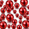 150 Pieces Faux Pearls Vase Filler, Gloss Beads Mixed Sizes Round Pearl for Home Party Wedding Decor, 8/14/20 mm (Red)