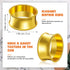8 Pcs Gold Napkin Rings Set - Metal Napkin Holder Rings with Rhinestone Delicate Buckle for Holiday Table Decoration