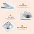 Leg Mounting Plates, 4 Sets Furniture Leg Attachment Plates, 5/16"(M8) Industrial Grade Flat Mounting T-Plates with