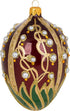 Miss Christmas Palace Collection 2025 Red and Gold Faberg Egg 5-Inch Blown