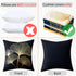 BONSTRAP 20x20 Set 2 Black Decorative Throw Pillow Covers Gold Line Ginkgo Cushion Covers Plant Leaf Velvet Modern
