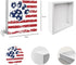 JXREQ Patriotic Red White and Blue Dog Paw Desk Decor for 4th of July, Independence Day Tiered Tray Decor
