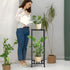 2 LUBORN Plant Stand Indoor Outdoor, Wrought Iron Plant Stands Tier Heavy Duty Metal Pedestal Stand Decorative Flower