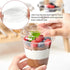 50 Pack 9 oz Plastic Dessert Cups with Lids, Small Plastic Yogurt Parfait Cups, Mini Round Party Serving Cup