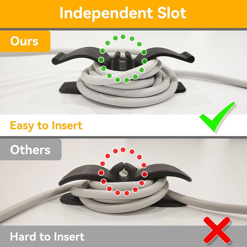 Cord Organizer for Kitchen Appliances, 6 Pack Adhesive Cord Holder, Small Kitchen Gadgets, Black Kitchen Accessories