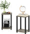 Furinno Simplistic End Table, 2-Pack, French Oak/Black