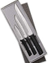 Rada Cutlery 3-Piece Knife Gift Set, Housewarming, Black Handles, Made in USA