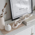 PEAKOLY Wood Chain Link Decor - White Wooden Decorative Objects for Shelves, Coffee Table Sculpture, Book Shelf