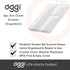 Oggi Set of 3 Clear Drawer Organizers, Ideal for Organizing Kitchen Drawers, Office, Desk, and Bathroom Utensils
