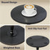 Wood Drink Table, Round Side Table for Small Spaces, Pedestal End Table Modern Accent Nightstand for Living Room