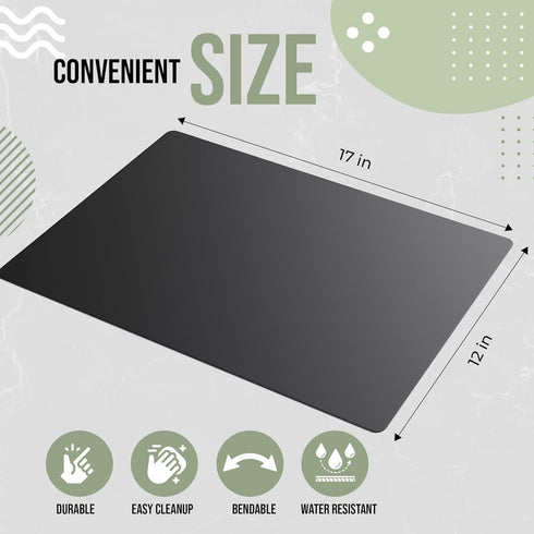 Disposable Cutting Boards for Kitchen - 25 Count Black Cutting Board - 12 Inch X 17.5 Inch