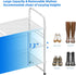 3-Tier Closet 33" SUFAUY Mesh Shoe Rack, Metal Wide Shoe Shelf Heavy Duty, White